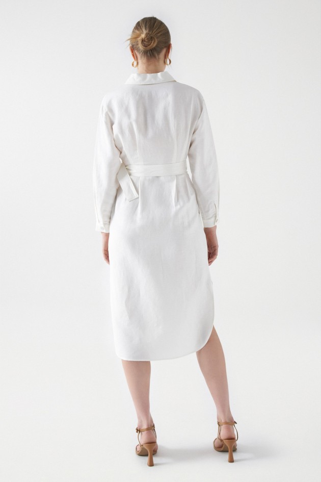 LINEN DRESS WITH BELT