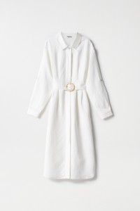 VESTIDO DE LINHO COM CINTO