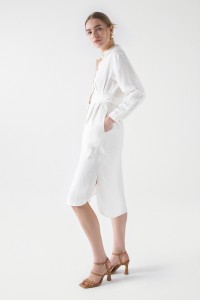 VESTIDO DE LINHO COM CINTO