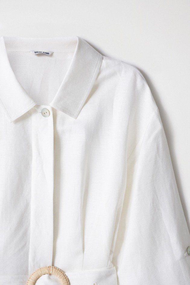 LINEN DRESS WITH BELT