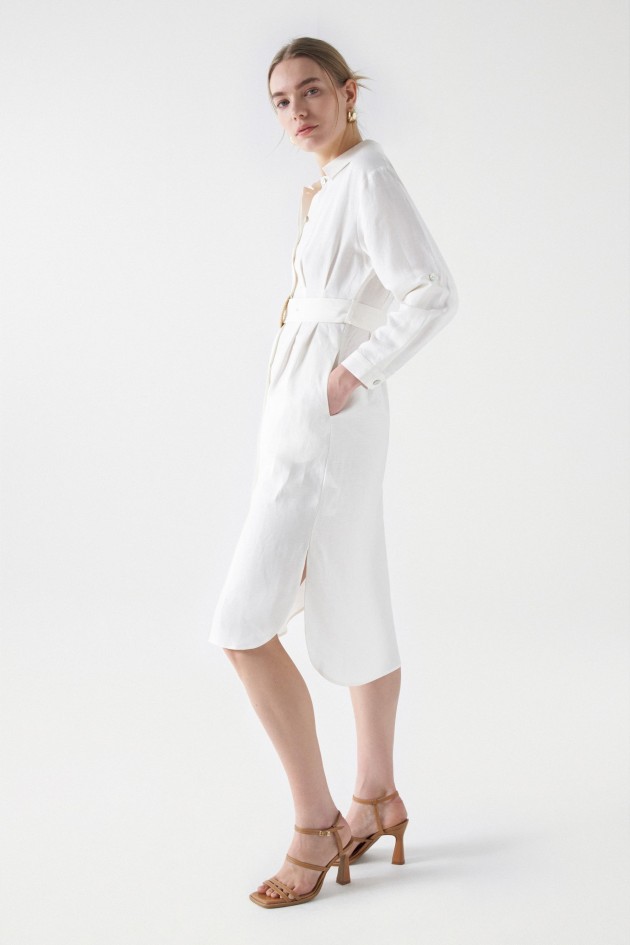 LINEN DRESS WITH BELT