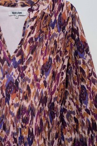 PLEATED DRESS WITH BELT