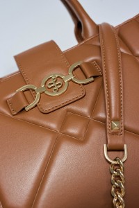 PADDED TOTE BAG LEATHER EFFECT