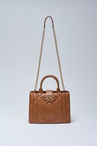PADDED TOTE BAG LEATHER EFFECT
