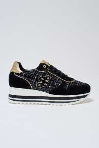 LEATHER PLATFORM TRAINERS