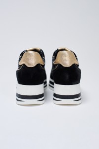 LEATHER PLATFORM TRAINERS