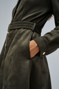 MIDI SUEDE DRESS