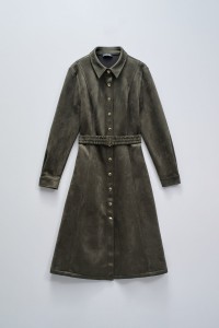MIDI SUEDE DRESS