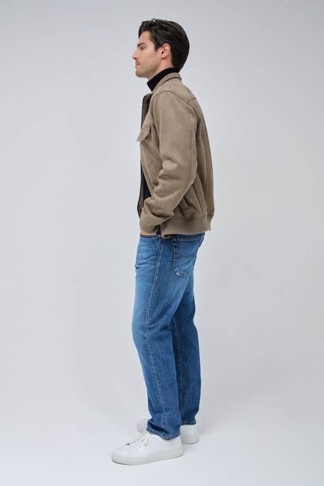 CASACO BOMBER EM SUEDE