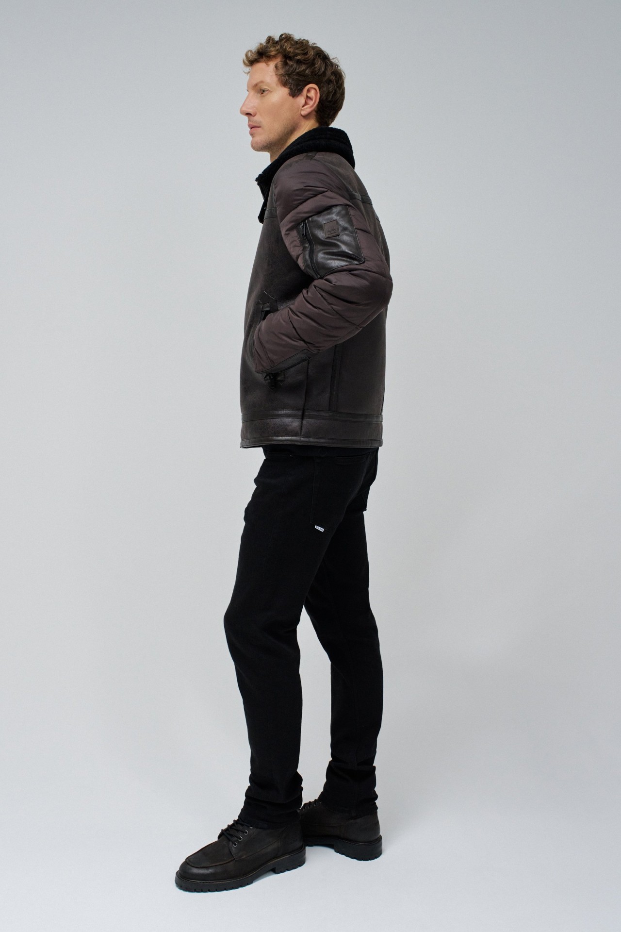 JACKE AUS SCHAFSLEDERIMITAT