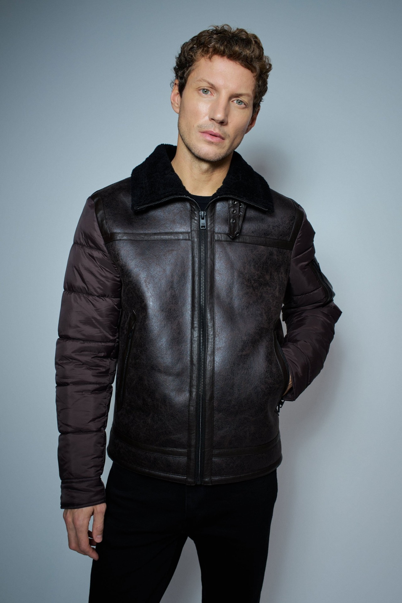 JACKE AUS SCHAFSLEDERIMITAT