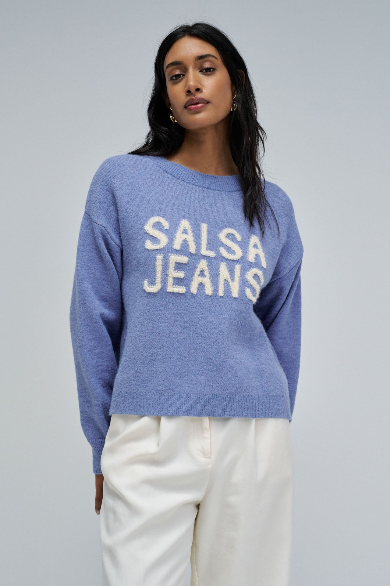 KNIT SWEATER WITH BRANDING
