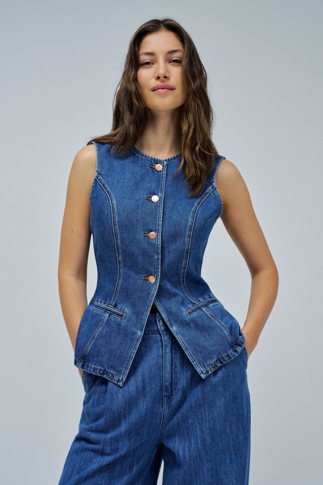 GILET EN JEAN