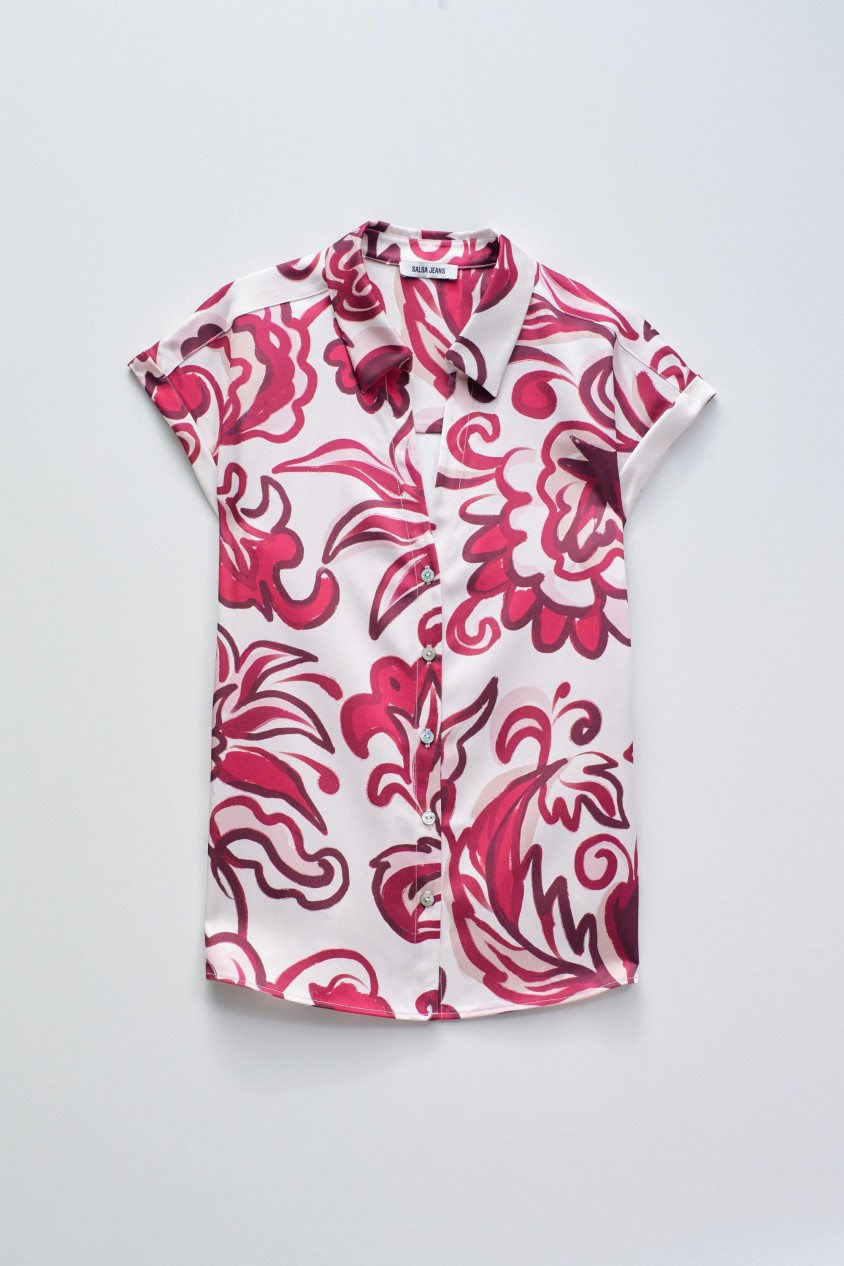BLUSA COM PADRÃO FLORAL