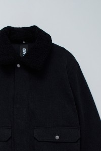 BOMBER JACKET WITH FUR COLLAR