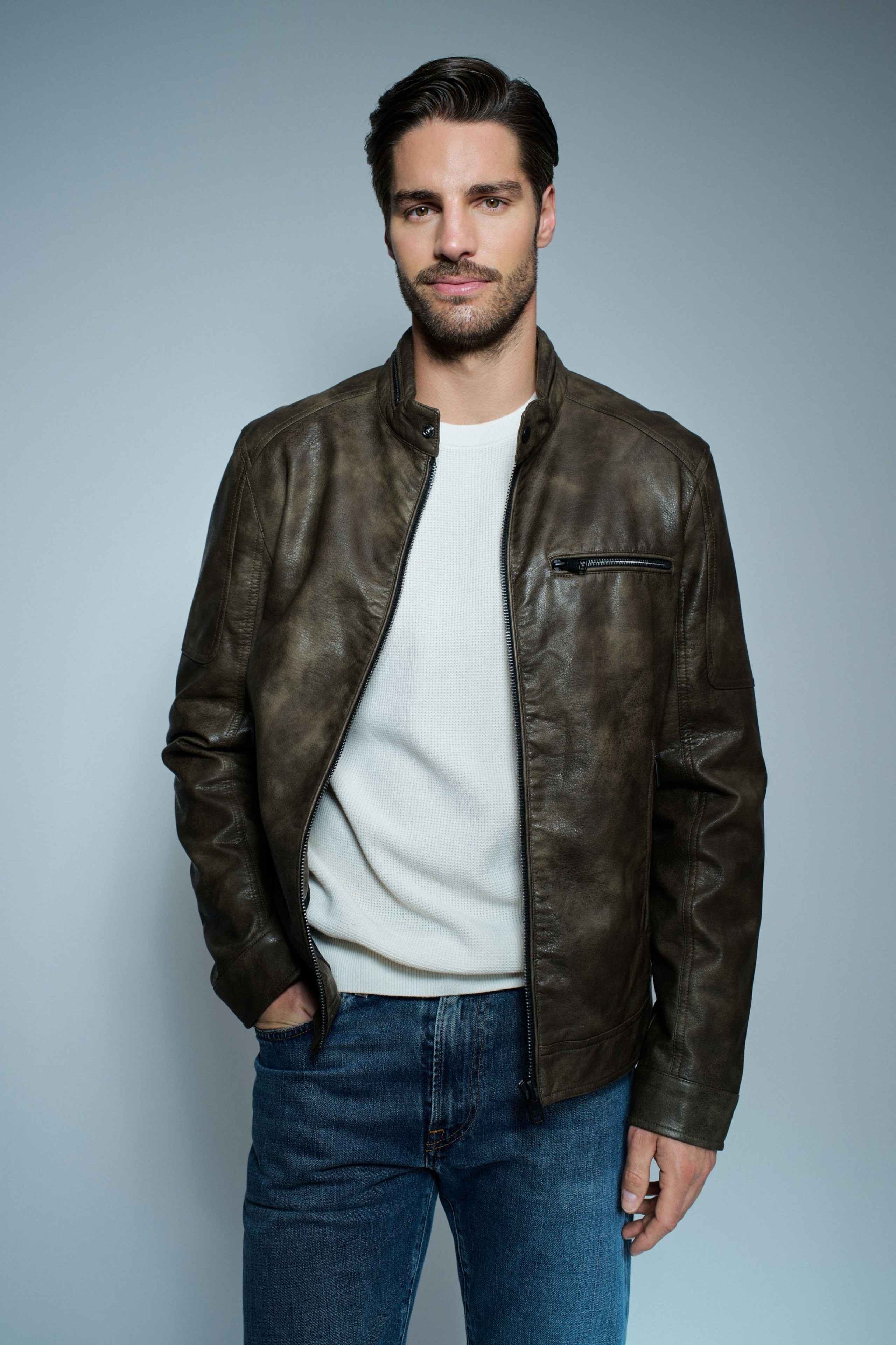 BIKER JACKET LEATHER EFFECT