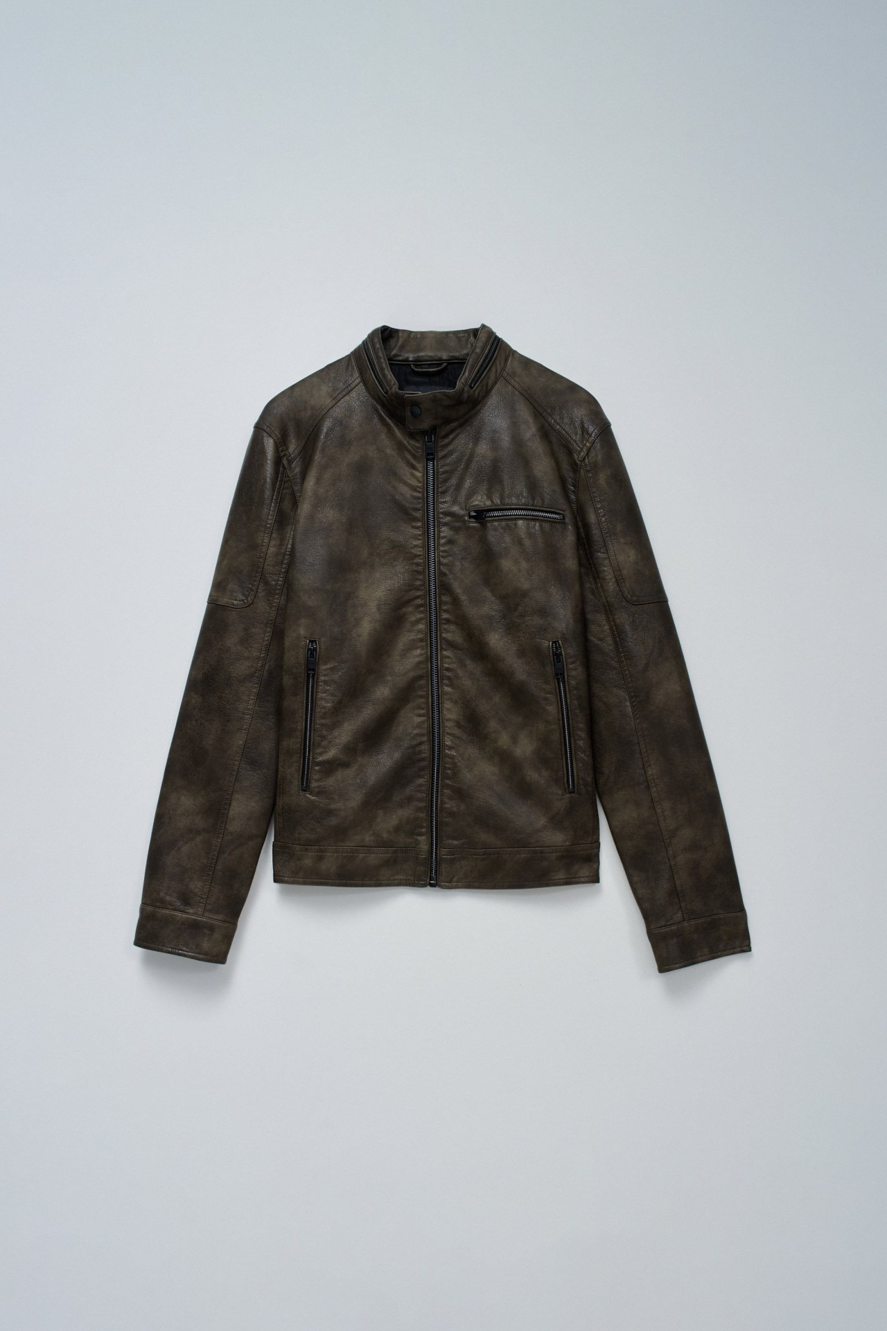 VESTE MOTARD EFFET CUIR