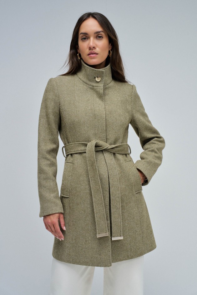 VESTON EN LAINE GRACE AVEC CEINTURE