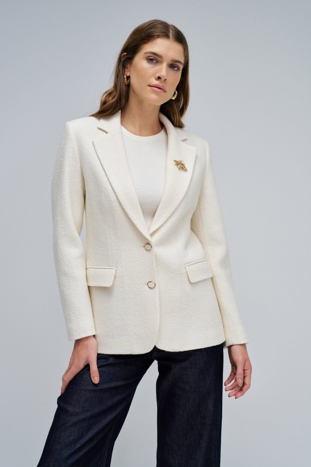 TEXTURED WOOL BLAZER