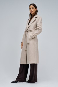 VESTE EN LAINE GRACE LONG AVEC FOURRURE