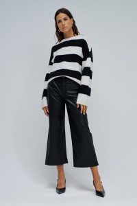 WOOL AND MOHAIR STRIPED JUMPER