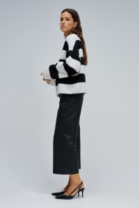 WOOL AND MOHAIR STRIPED JUMPER