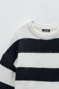WOOL AND MOHAIR STRIPED JUMPER