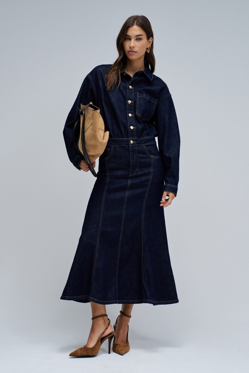 ROBE MIDI EN JEAN