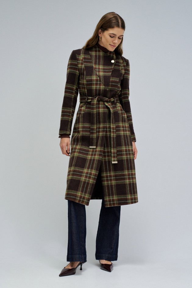VESTE EN LAINE GRACE LONG AVEC CEINTURE