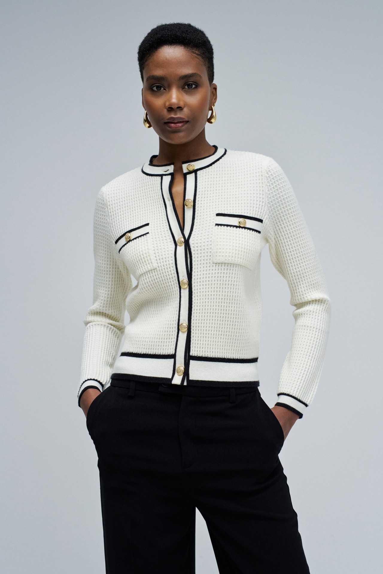 CARDIGAN WITH GOLDEN BUTTONS