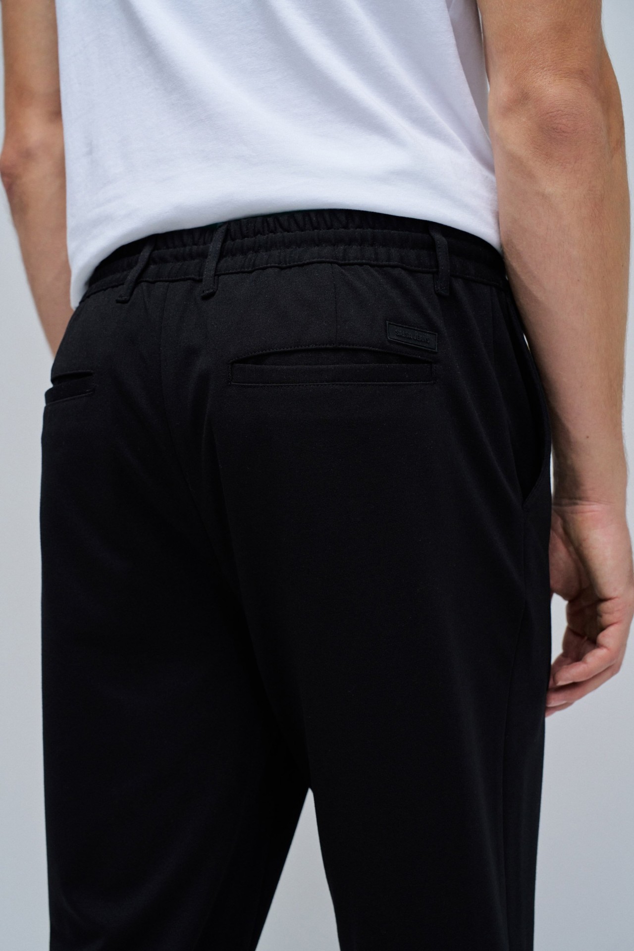 SLIM FIT JOGGERS TROUSERS IN FABRIC