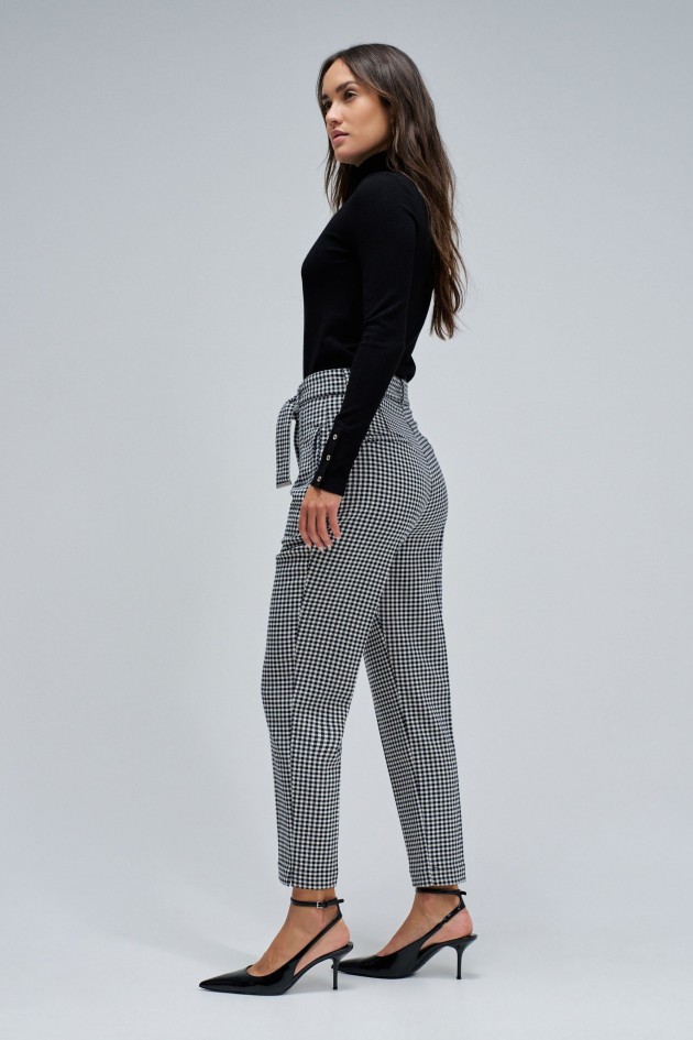 CHINO CROPPED SLIM TROUSERS