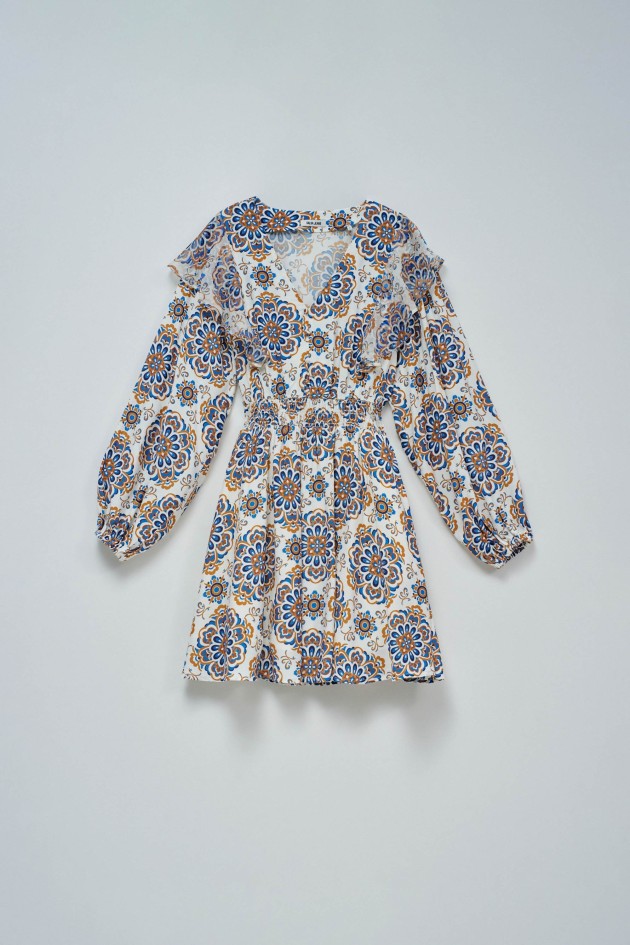 KURZES KLEID MIT MUSTER