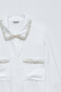 CHEMISE EN TWEED SATIN