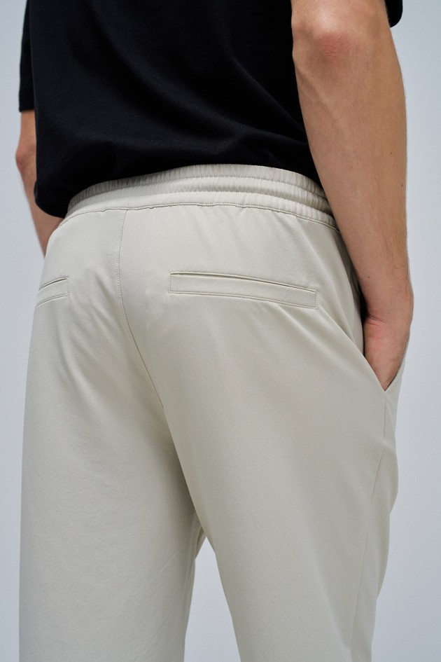 SLIM FIT JOGGERS TROUSERS IN FABRIC