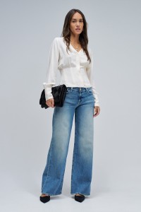 LOW RISE WIDE JEANS