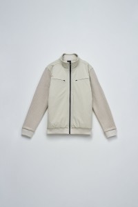 CHAQUETA ACOLCHADA CON MEZCLA DE MATERIALES