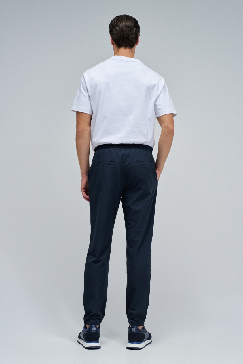 SLIM FIT JOGGERS TROUSERS IN FABRIC