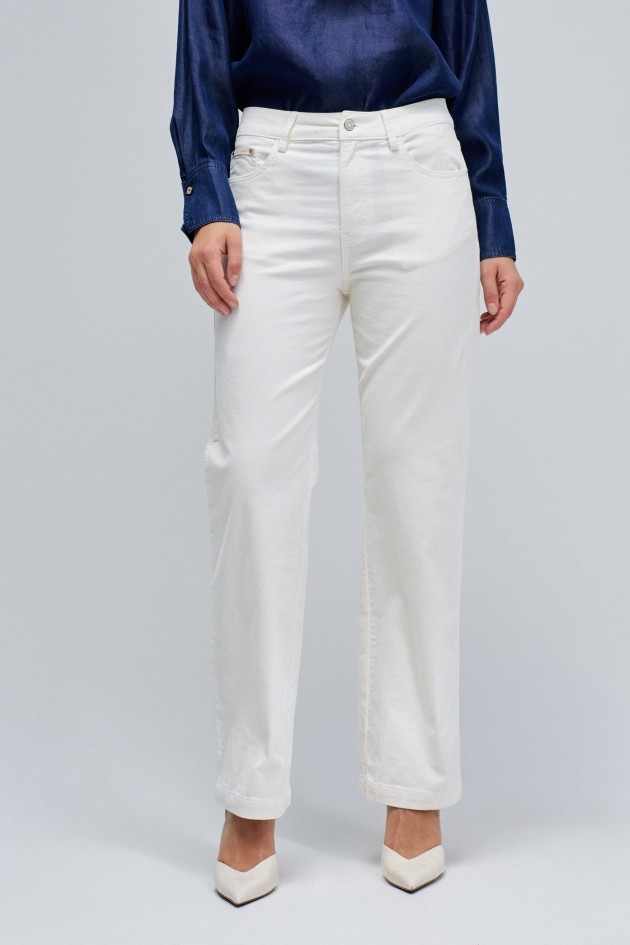 JEANS STRAIGHT EM BOMBAZINE