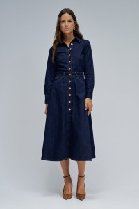 MIDI DENIM DRESS