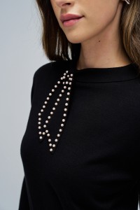PULL EN MAILLE AVEC NOEUD
