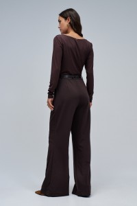 JUMPSUIT WITH MIXED MATERIALS