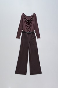 JUMPSUIT WITH MIXED MATERIALS