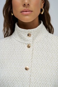 CASACO DE FELPA COM JACQUARD