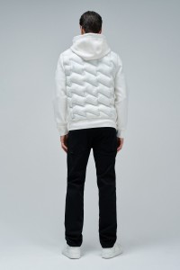 VESTE REMBOURRE AVEC MLANGE DE MATRIAUX