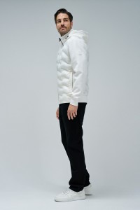 VESTE REMBOURRE AVEC MLANGE DE MATRIAUX