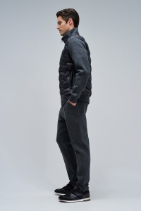 VESTE REMBOURRE AVEC MLANGE DE MATRIAUX