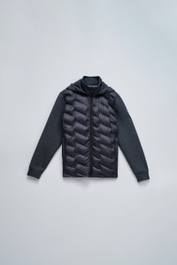 VESTE REMBOURRE AVEC MLANGE DE MATRIAUX
