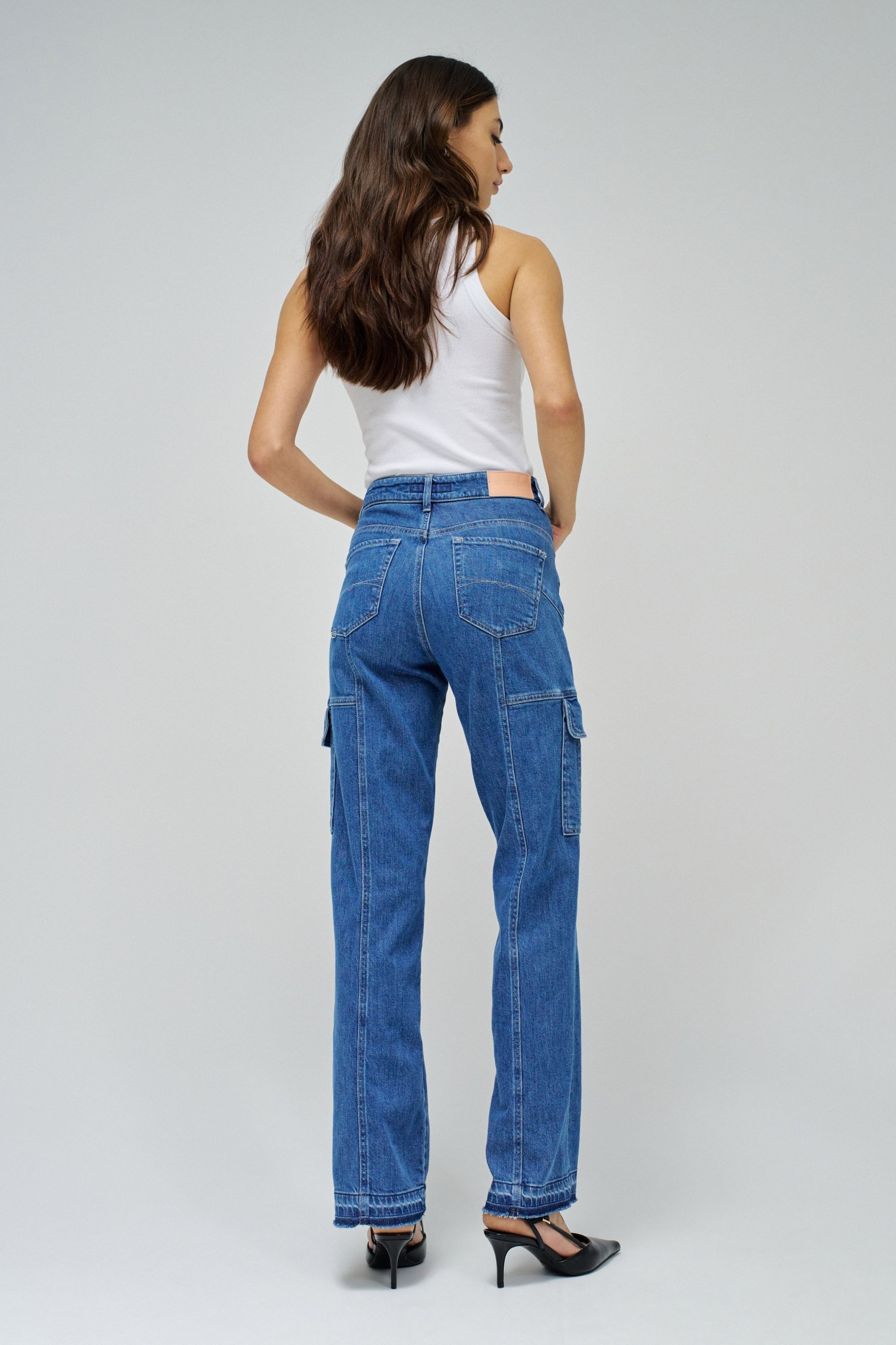 FAITH PUSH IN STRAIGHT CARGO STYLE JEANS