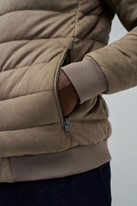 CHAQUETA ACOLCHADA DE ANTE